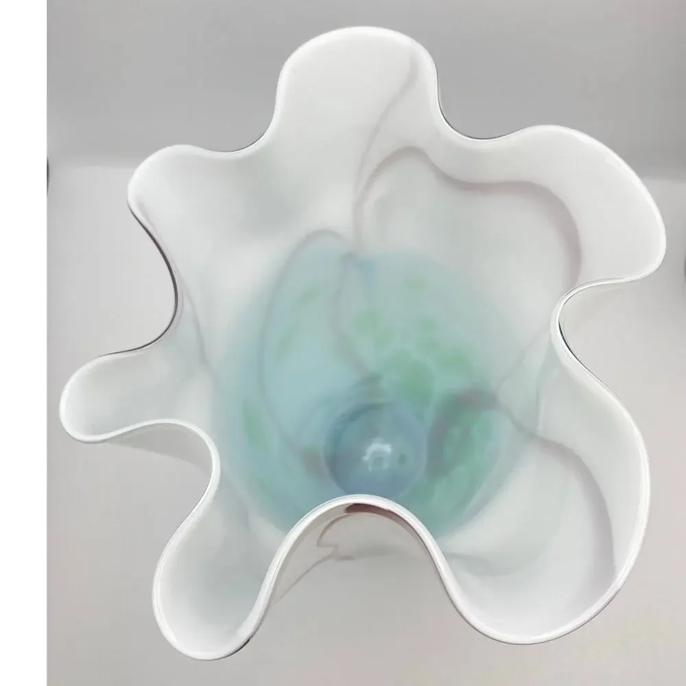 Hand Blown Art Glass Vase  9